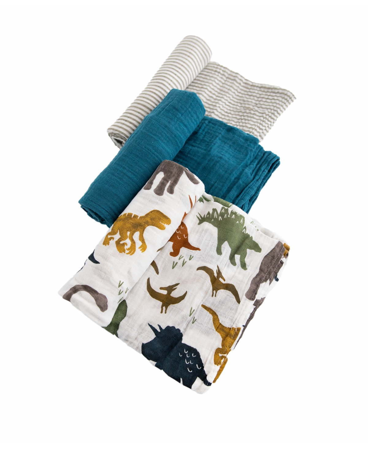Little Unicorn Watercolor Roses Cotton Muslin 3-Pack Swaddle Blanket Set