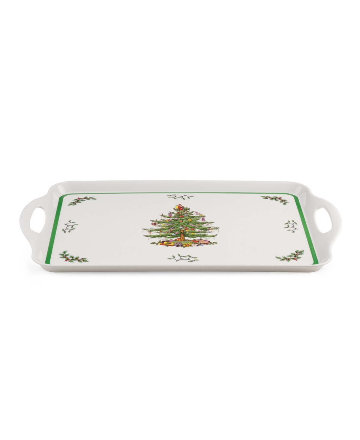 Spode Set/2 Christmas Tree Melamine Trays, Exclusively At Macy's In Green,multi