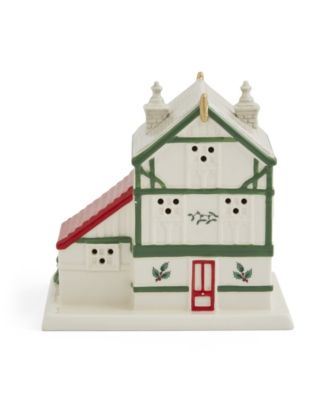 Christmas Tree Lighted House Figurine