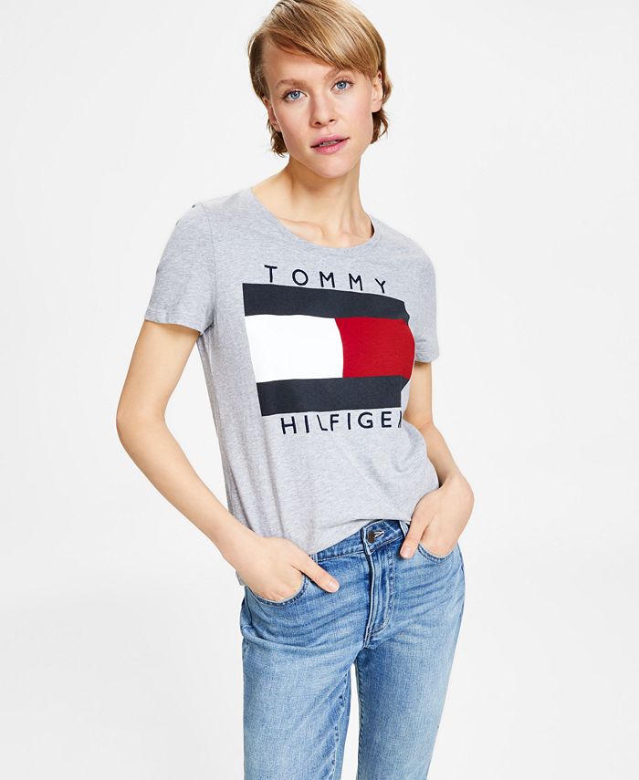 Tommy Hilfiger Women's Cotton Logo T-Shirt - Macy's
