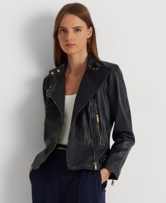 Lauren Ralph Lauren - Women's Tumbled Leather Moto Jacket