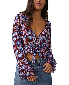 Women's Maybel Floral Tie-Front Blouse