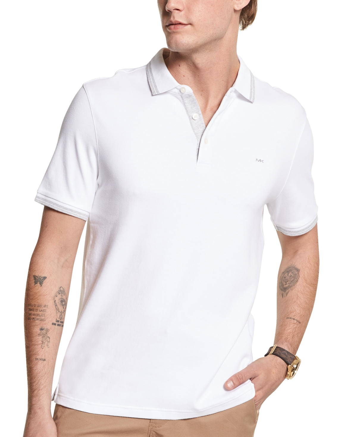 Michael Kors Men's Greenwich Polo Shirt In White