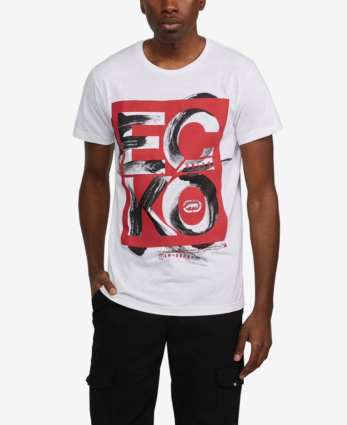 Ecko Unltd Men's Big and Tall Broadband Graphic T-shirt - Gray