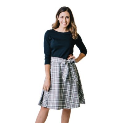 Women's Long Sleeve Knit Fit and Flare Dress