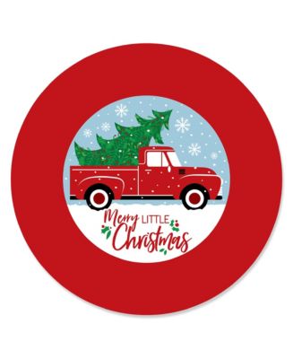 Big Dot of Happiness Merry Little Christmas Tree - Red Truck Christmas ...