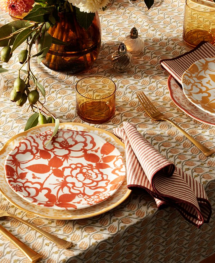 Lenox Butterfly Meadow Cottage Accent - Set di 4 piatti da 2,2 kg, colore verga d'oro