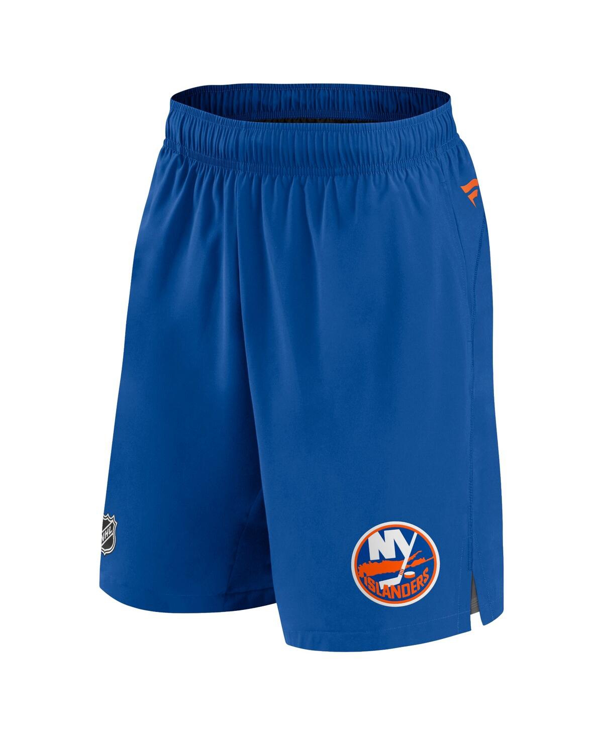 Shop Fanatics Men's  Royal New York Islanders Authentic Pro Rink Shorts