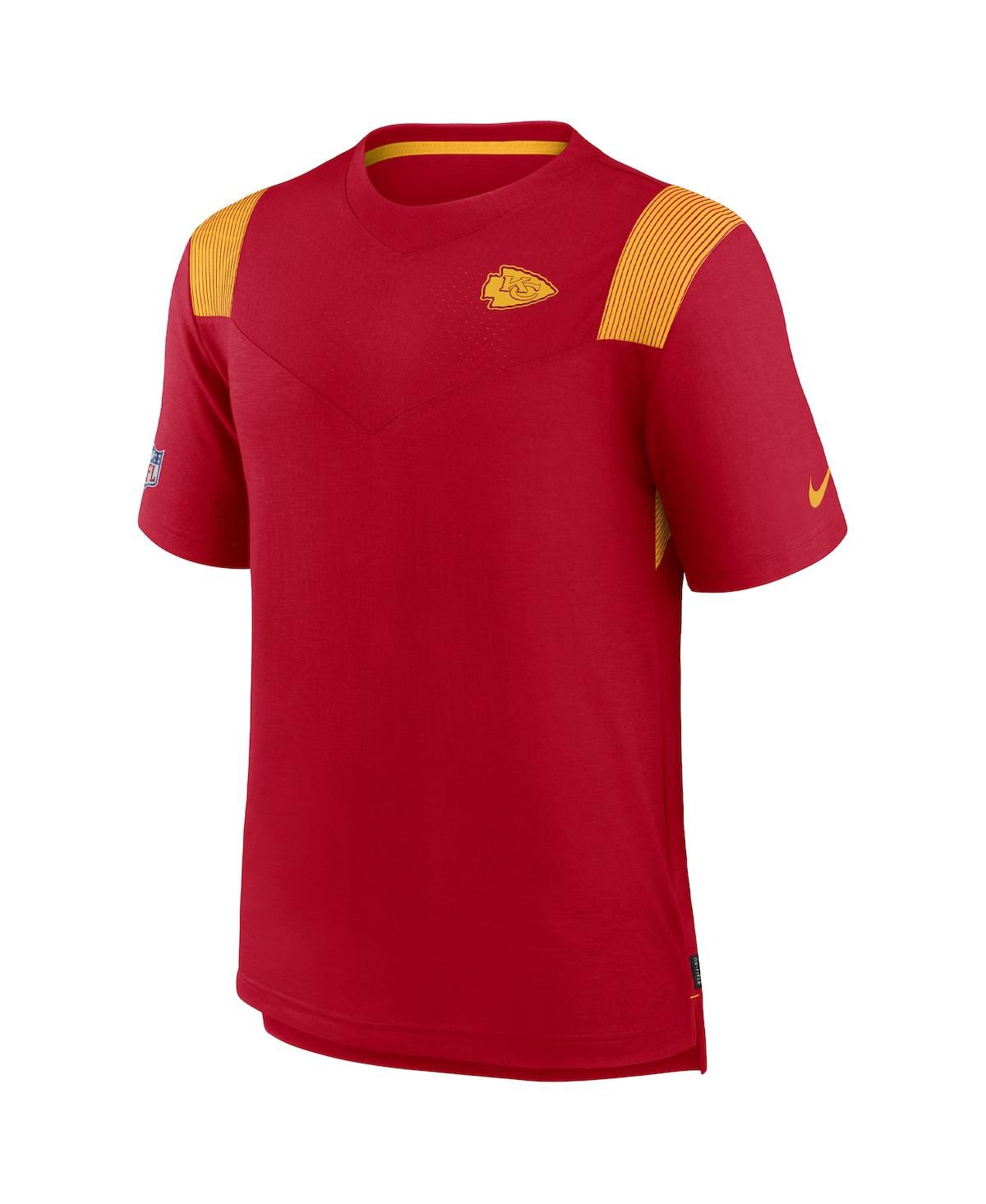Shop Nike Men's  Red Kansas City Chiefs Sideline Tonal Logo Performance Player T-shirt