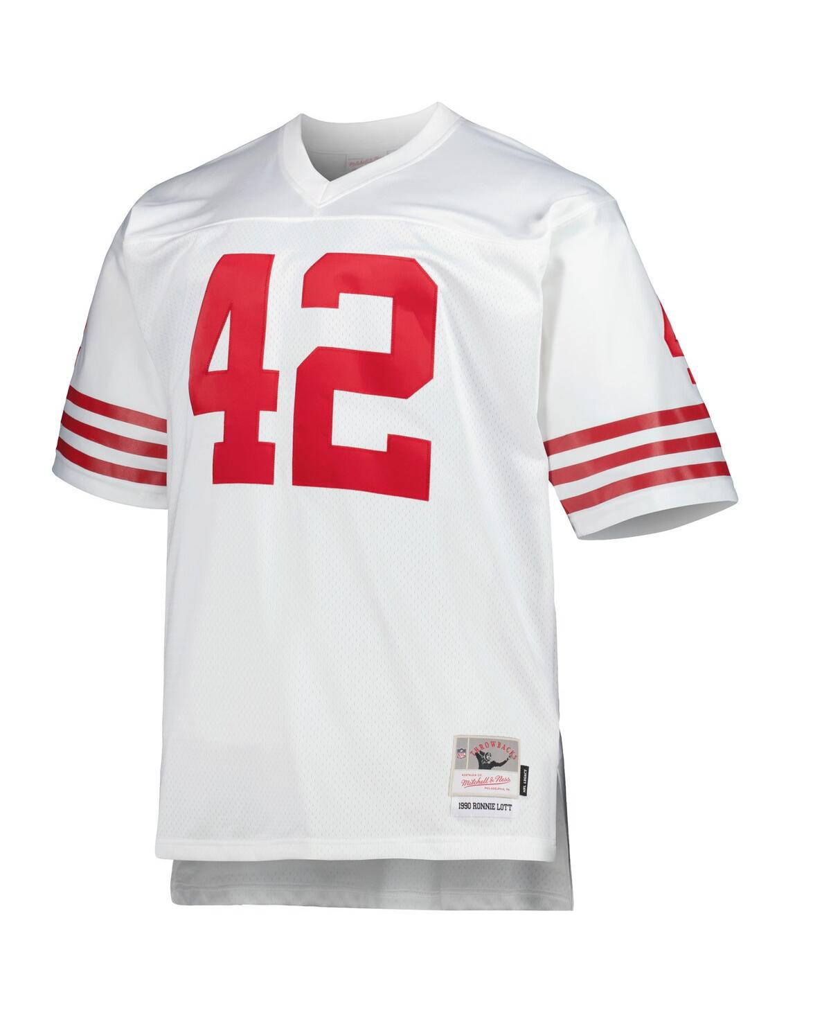 Men's Mitchell & Ness Ronnie LottSan Francisco 49ers Big and Tall 1990 Retired Player Replica Jersey - White
