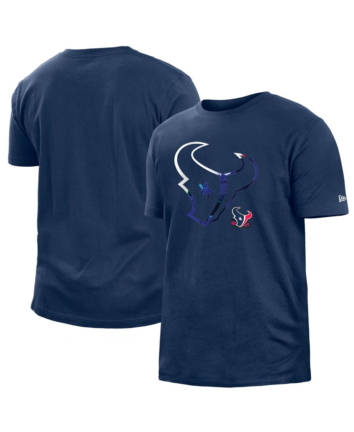 Shop New Era Men's  Navy Houston Texans 2022 Sideline Ink Dye T-shirt