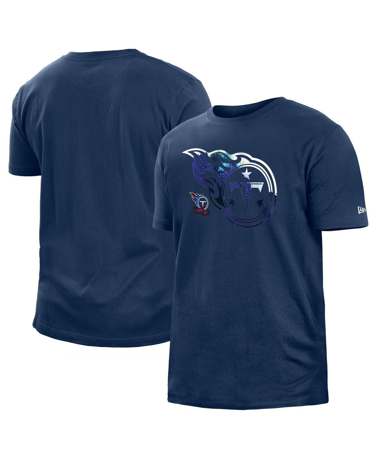 Shop New Era Men's  Navy Tennessee Titans 2022 Sideline Ink Dye T-shirt