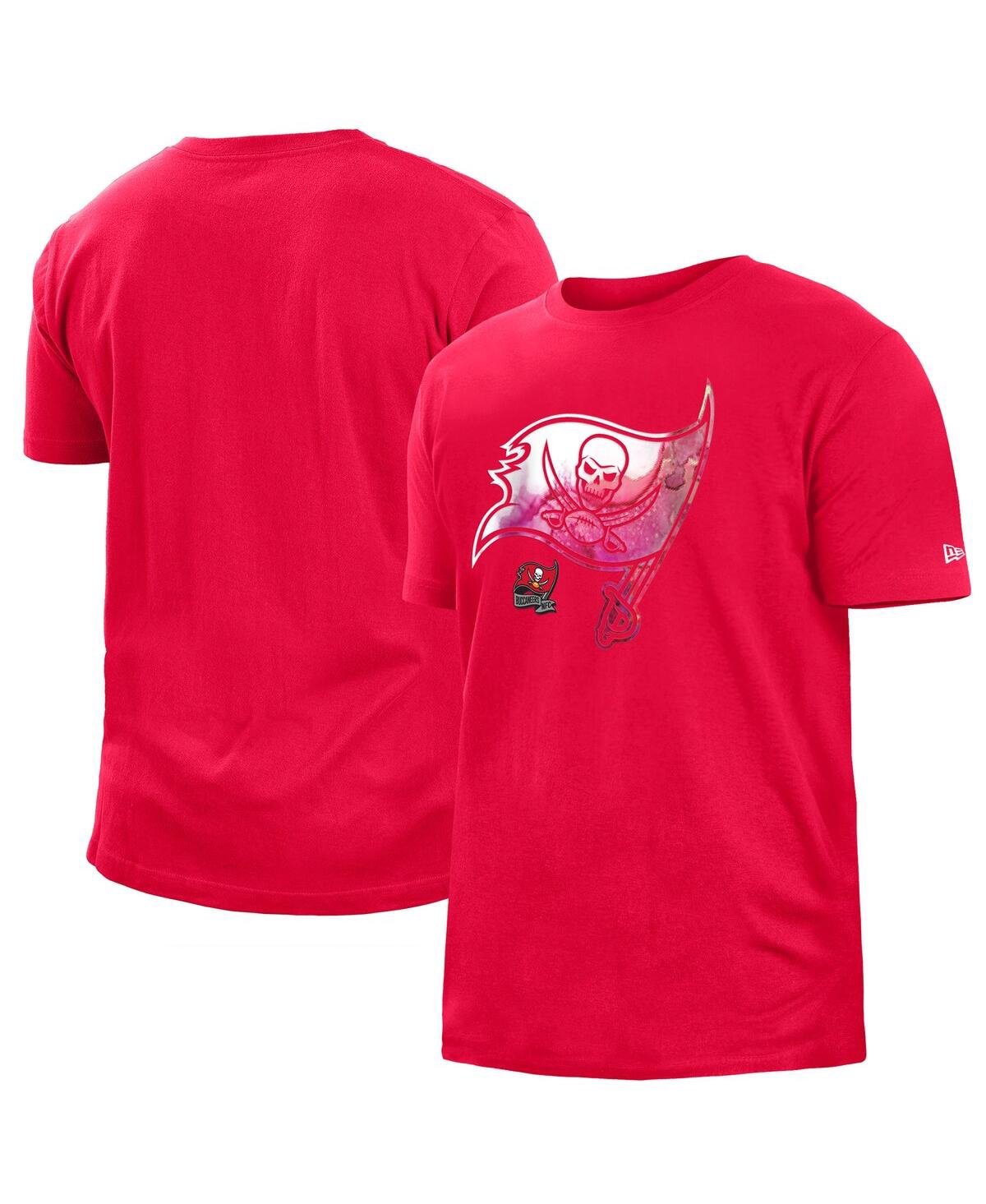 New Era Red Tampa Bay Buccaneers 2022 Sideline Ink Dye T-shirt In Red