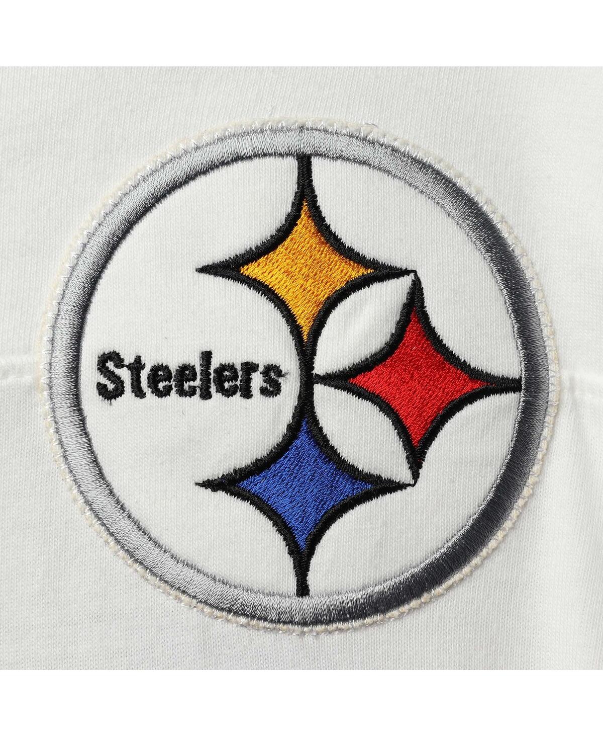 Mitchell & Ness Men's Troy Polamalu White Pittsburgh Steelers 2007 Retired Player Name And Number Long Sleeve T-shir In White
