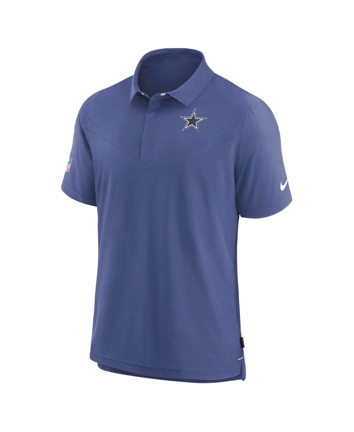 Shop Nike Men's  Navy Dallas Cowboys Sideline Lockup Performance Polo Shirt