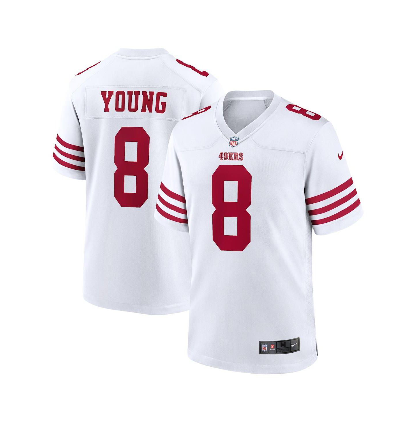Мужской топ Nike Steve Young San Francisco 49ers RetiPlayer Game Jersey, цвет: Белый — фото 1