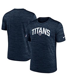 Men's Navy Tennessee Titans Sideline Velocity Athletic Stack Performance T-shirt