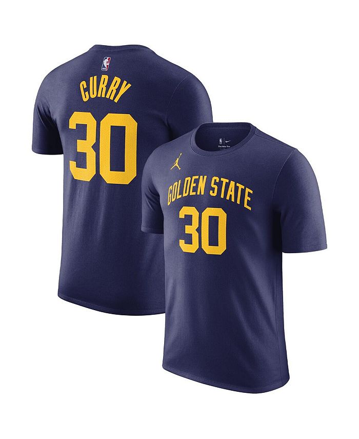 Men's Jordan Brand Stephen Curry Navy Golden State Warriors Statement Name  & Number Pullover Sweatshirt