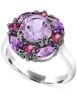 Macy's - Multi-Gemstone Cluster Ring (3-3/8 ct. t.w.) in Sterling Silver