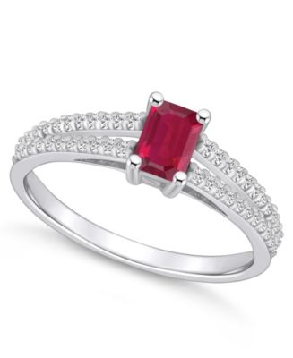 Macy's Ruby (3/4 Ct. t.w.) and Diamond (1/5 Ct. t.w.) Ring - Macy's