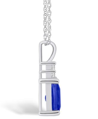 Tanzanite (1-5/8 Ct. t.w.) and Diamond (1/10 Ct. t.w.) Pendant Necklace