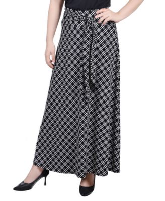 Women's Missy Maxi Skirt with Sash Waist Tie