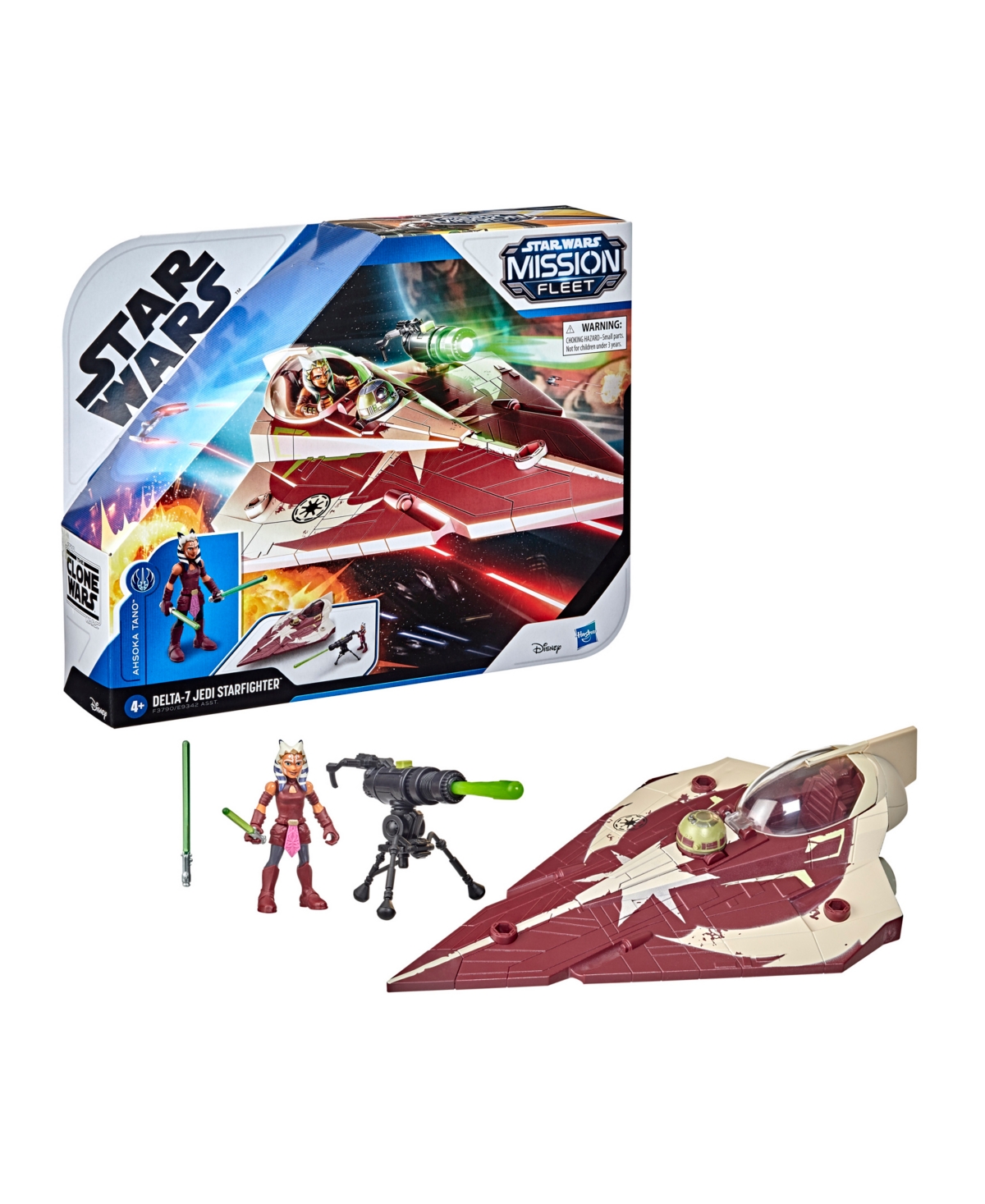 Shop Star Wars Mission Fleet Delta 7 Jedi Starfighter + Ahsoka Tano Figure In No Color