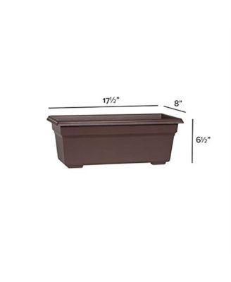 (#16193) Countryside Flower Box Planter, Brown 18"