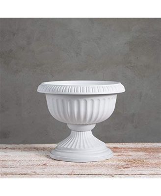 Poly Grecian Urn, Flower Pot/Planter, Plastic, Stone Color, 18"
