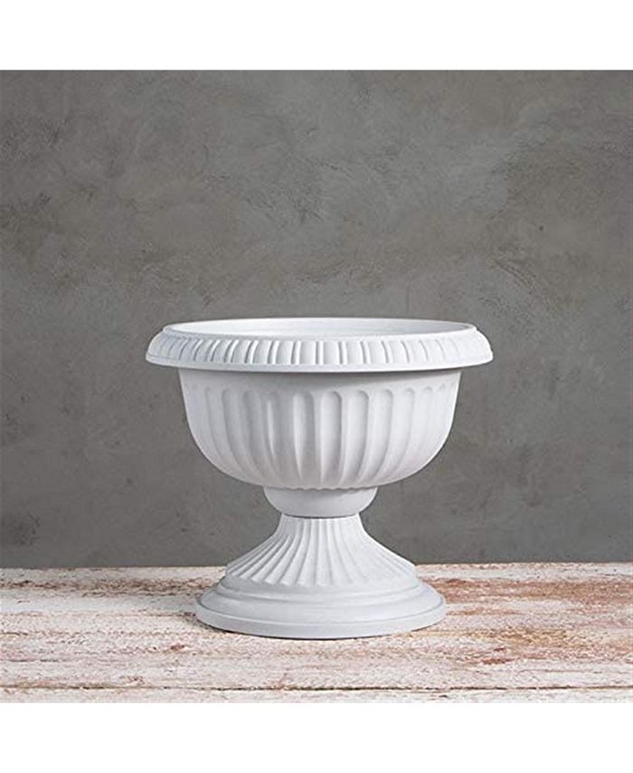 Novelty Poly Grecian Urn, Flower Pot/Planter, Plastic, Stone Color, 18