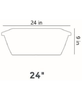 HC Companies SPX24DBE21 Plastic Deck Rail Planter Box Chocolate - 24in