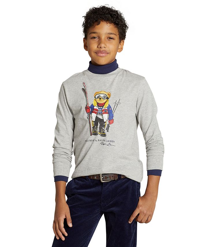 Polo Ralph Lauren Big Boys Polo Bear Long Sleeve T-shirt & Reviews - Shirts  & Tops - Kids - Macy's