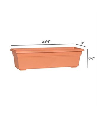 Maunfacturing Countryside Flower Box Planter, Terracotta Color - 23.75"