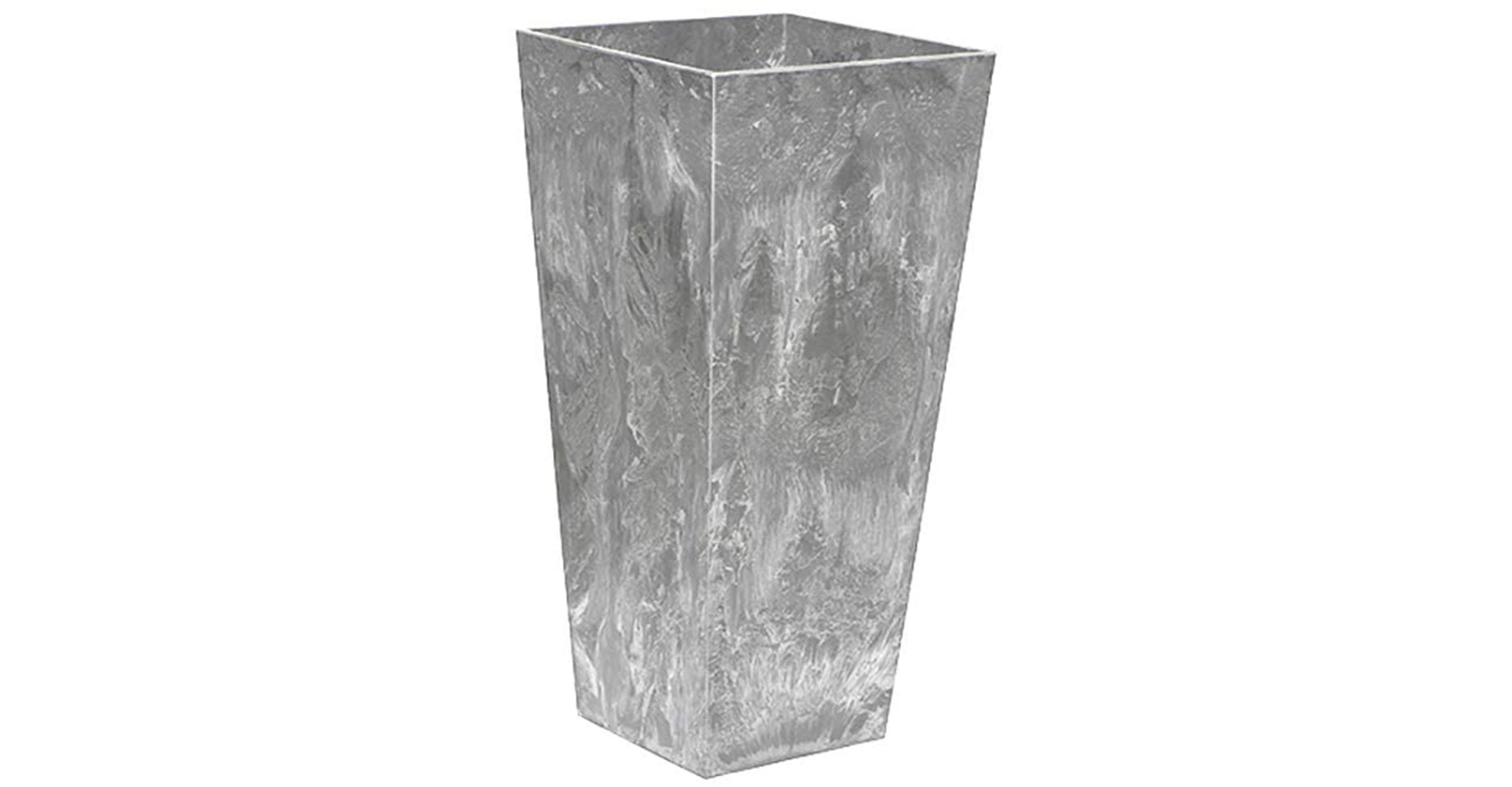 Novelty 35270 Artstone Ella Tall Square Planter Grey - 27.5-inch