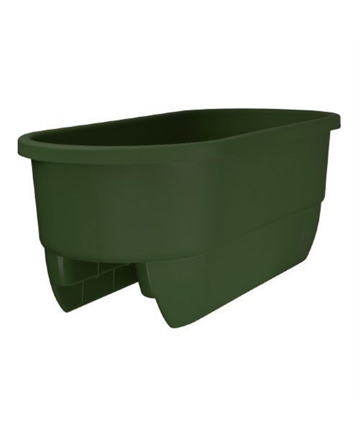 Dualgreen Adjustable Deck Railing Planter Green - 24 Inch - Green