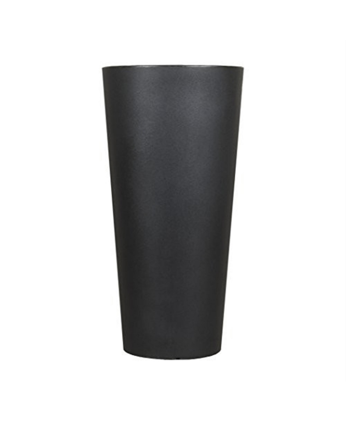 Cosmopolitan Tall Round Plastic Planter Black - 26 Inch - Black