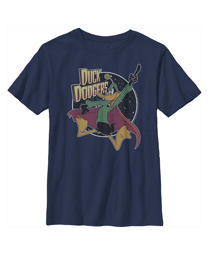 Men's Looney Tunes Duck Dodgers in Space T-Shirt - Navy Blue - Small