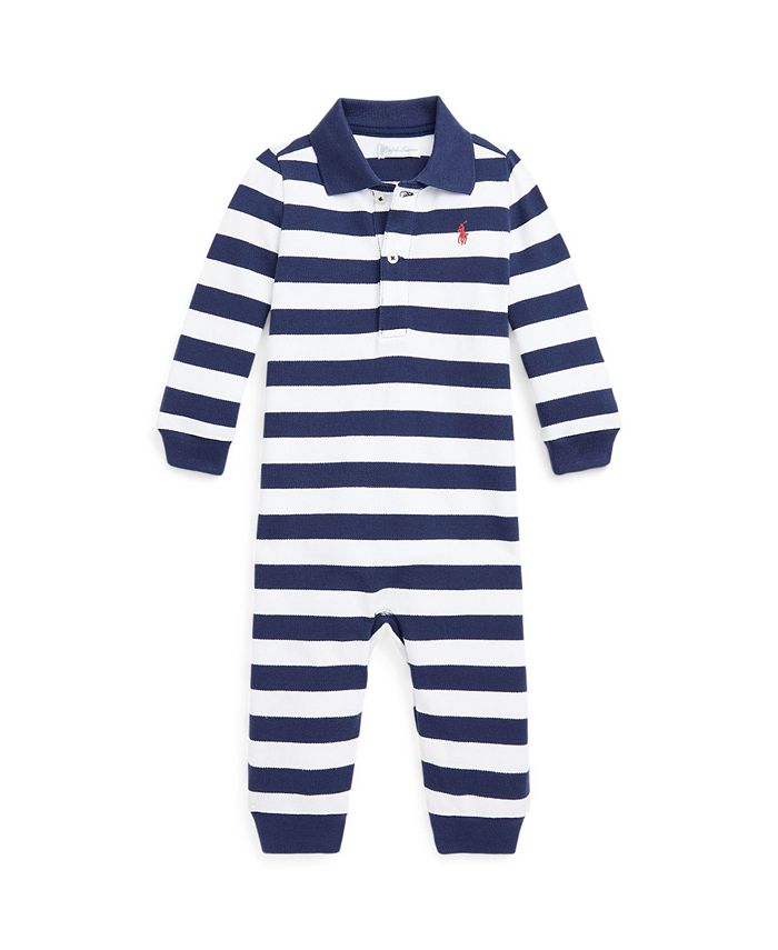 Polo Ralph Lauren Baby Boys Striped Mesh Polo Coverall Macy's