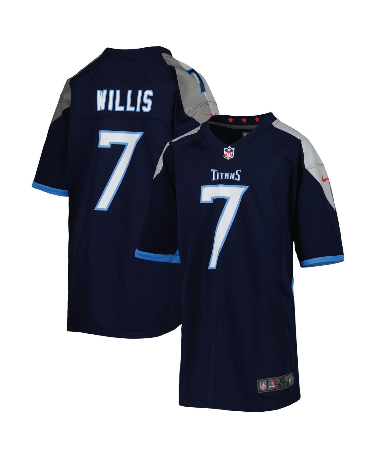 Boys Youth Nike Malik Willis Navy Tennessee Titans Game Jersey