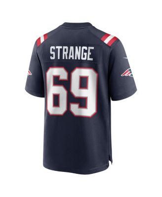 Men's Cole Strange Navy New England Patriots 2022 NFL Draft First Round Pick Game Jersey