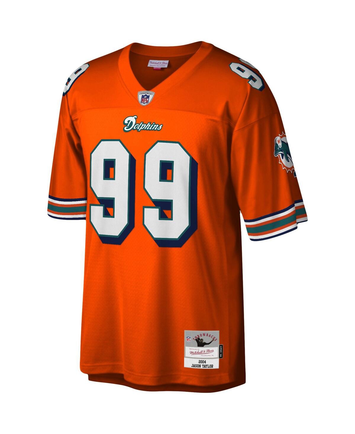 Men's Mitchell & Ness Jason TaylorMiami Dolphins Big and Tall 2004 Retired Player Replica Jersey - Orange