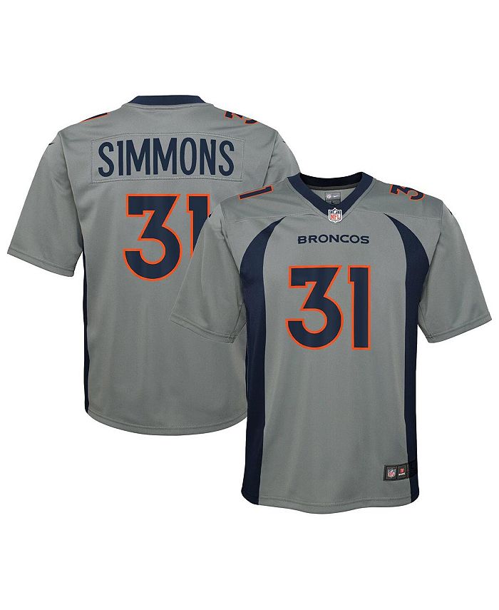 Men's Nike Justin Simmons White Denver Broncos Vapor Limited Jersey