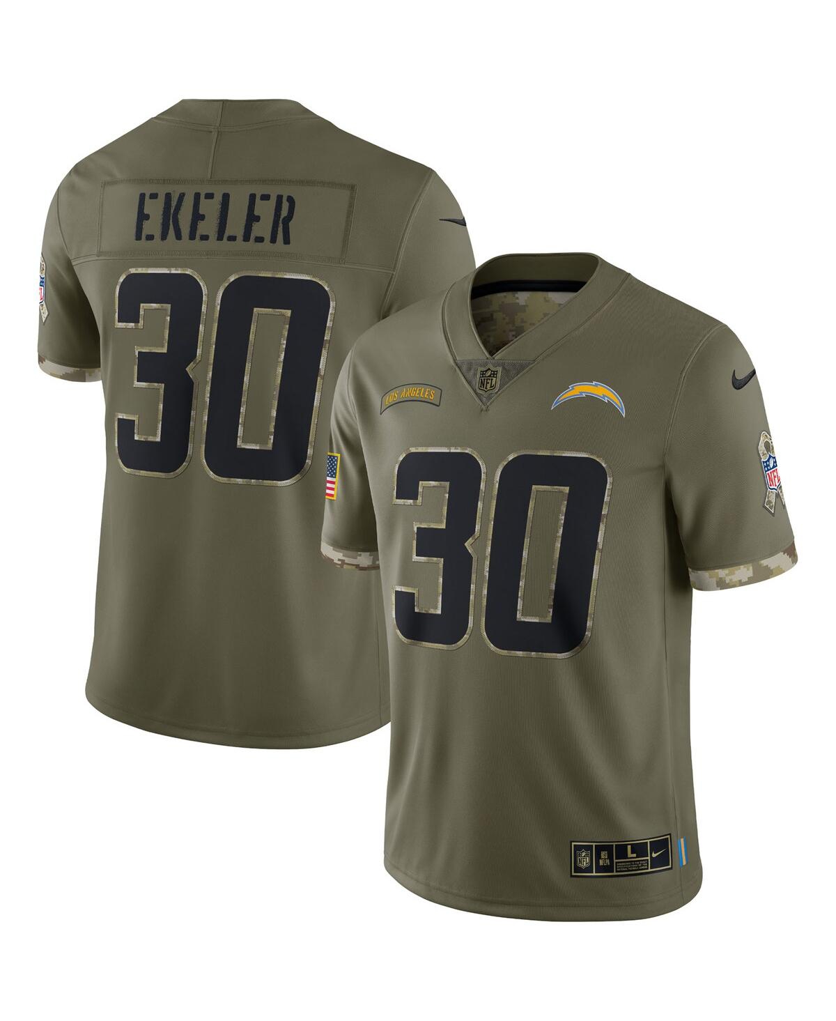 Men's Nike Austin Ekeler Olive Los Angeles Chargers 2022 Salute To Service Limited Jersey