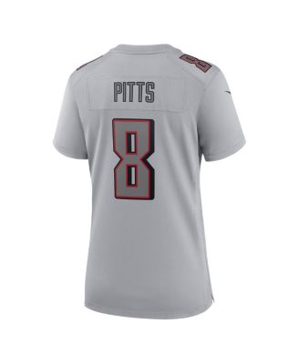 Women's Kyle Pitts Gray Atlanta Falcons Atmosphere Fashion Game Jersey