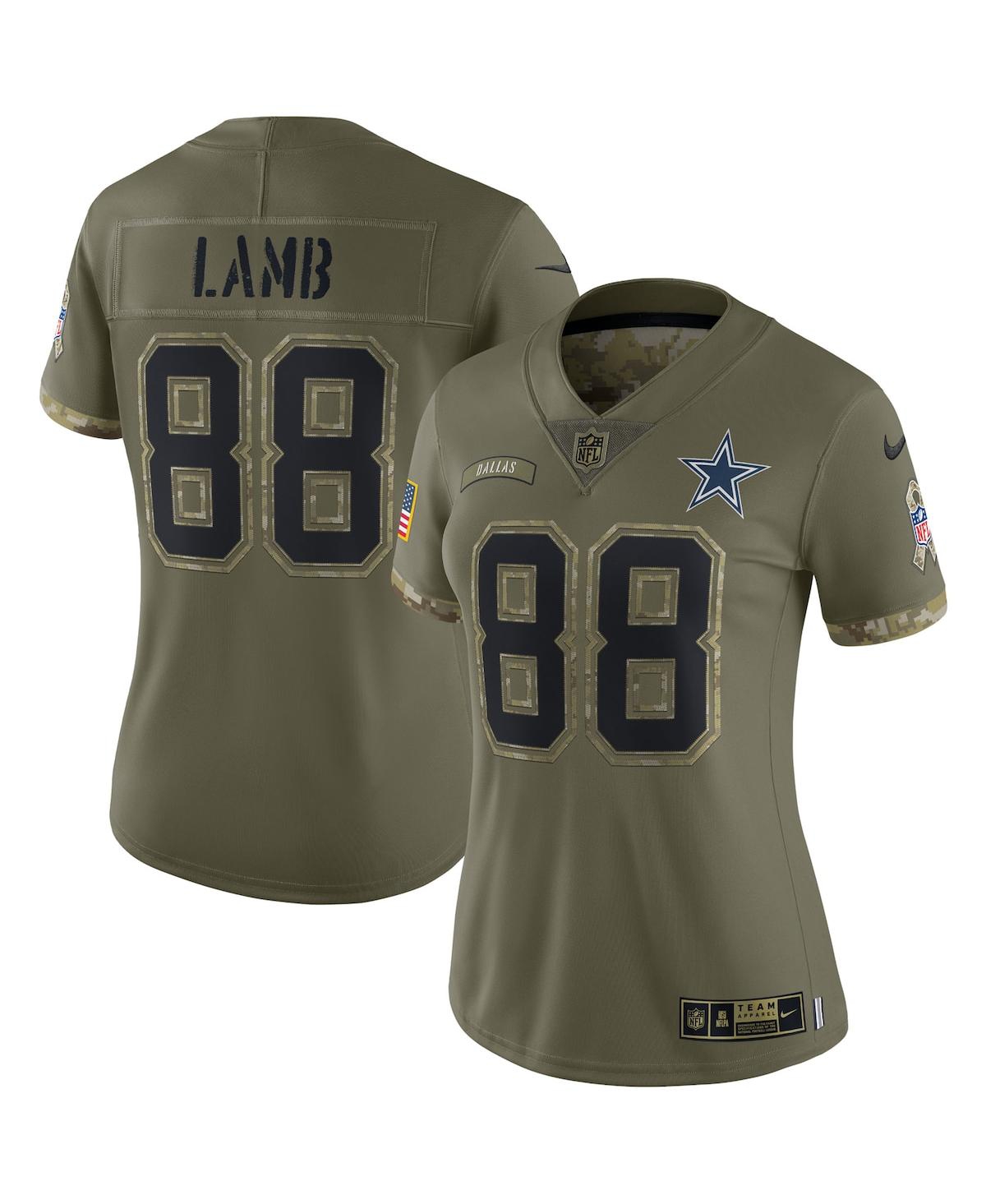 Women's Nike CeeDee Lamb Olive CeeDee Lamb 2022 Salute To Service Limited Jersey