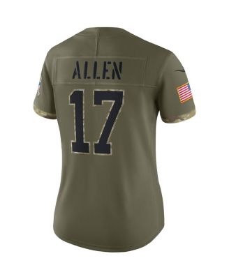 Nike Buffalo Bills No17 Josh Allen Anthracite Salute to Service Women's Stitched NFL Limited Therma Long Sleeve Jersey