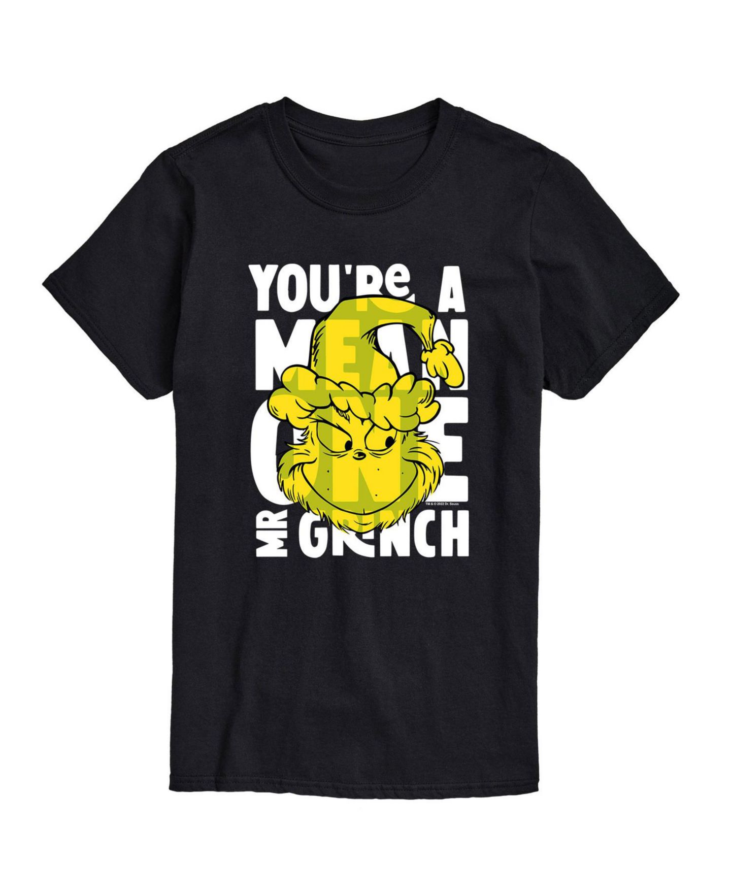Мужская футболка AIRWAVES Dr. Seuss The Grinch Mean One Graphic, цвет: Чёрный — фото 1