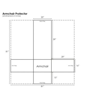 Gold-tone Rush Armchair Protector, 81" x 81"