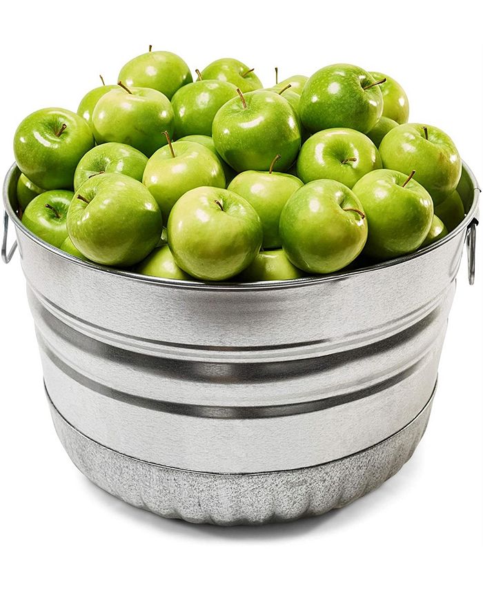 Behrens 32S Galvanized Steel Bushel / Utility Basket 1 Bushel 35 L