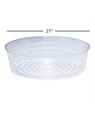Curtis Wagner Plastic Clear Plastic Pot Saucer, 21in